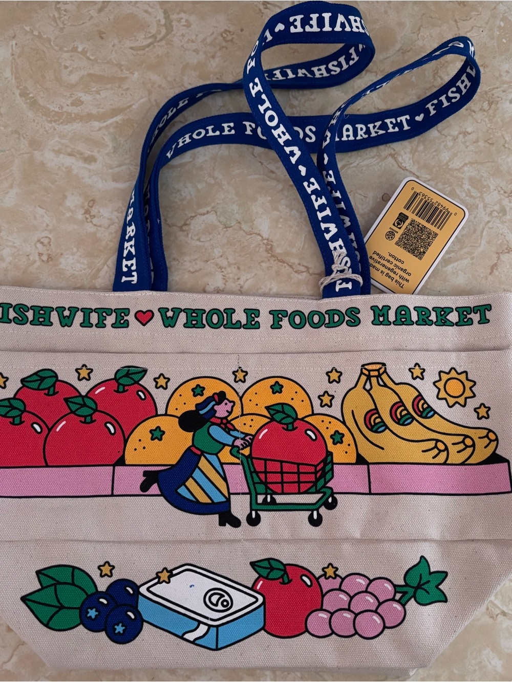 NWT Fishwife x Whole Foods Large Tote Bag